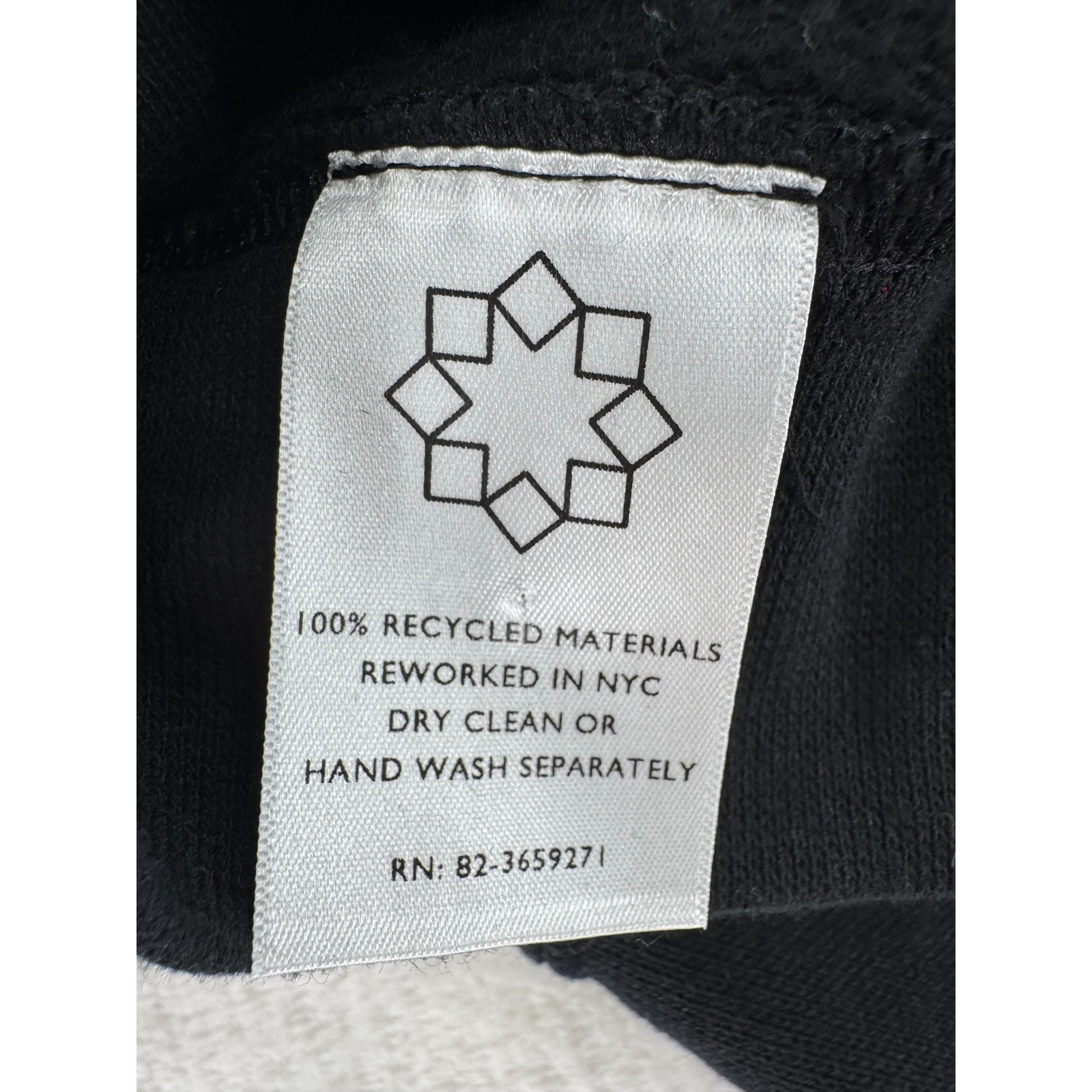 Rentrayage Black Navy Sweatshirt Short Sleeve Ruffle Oversized Xs Nwt — image 7 of 7